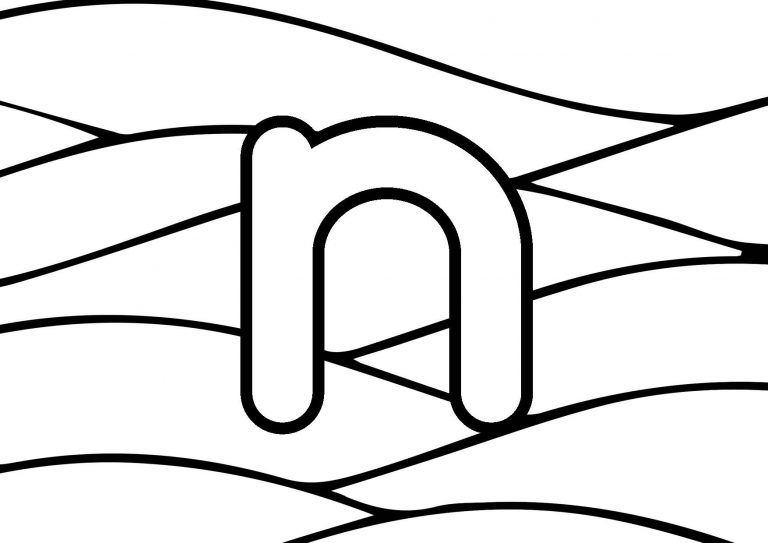 “N” sesi Sınırlı Alan Boyama Sayfaları