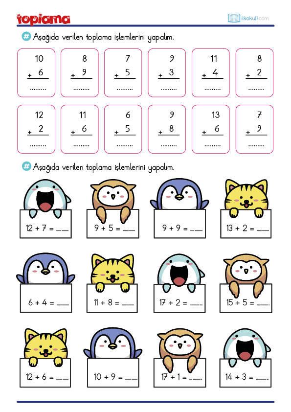 1. Sınıf “Toplama İşlemi Etkinlikleri” – Sınıf Öğretmenleri İçin ...