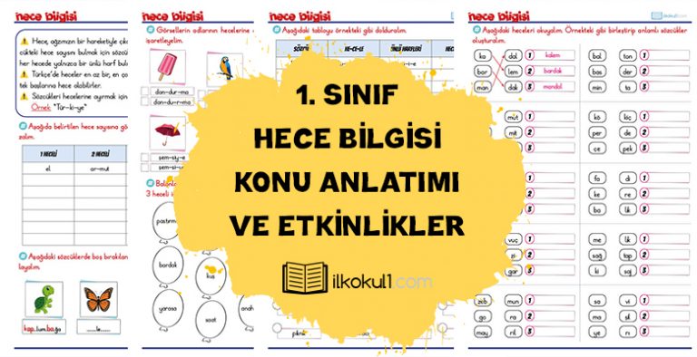 1. Sınıf Hece Bilgisi Konu Anlatımı ve Etkinlikler