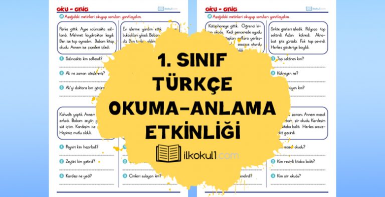 1. Sınıf -Kısa Okuma Anlama Metinleri-