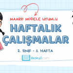 Maarif Modele Uyumlu 2. Sınıf Haftalık Çalışmalar -Hafta 1-