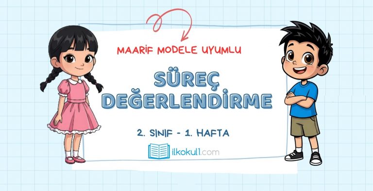 Maarif Modele Uyumlu 2. Sınıf Süreç Değerlendirme Etkinlikleri -Hafta 1-