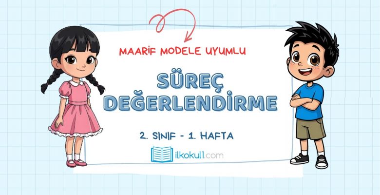 Maarif Modele Uyumlu 2. Sınıf Süreç Değerlendirme Etkinlikleri -Hafta 1-